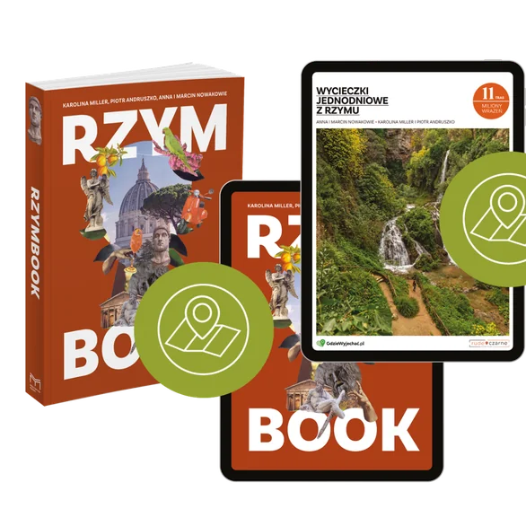 Książka „Rzymbook”, e-book, mapa i dodatek o okolicach Rzymu